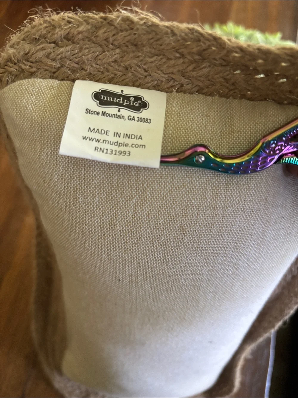 Mud Pie natural linen